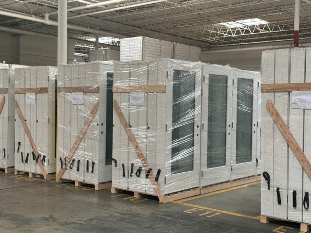 Windows stored at facility